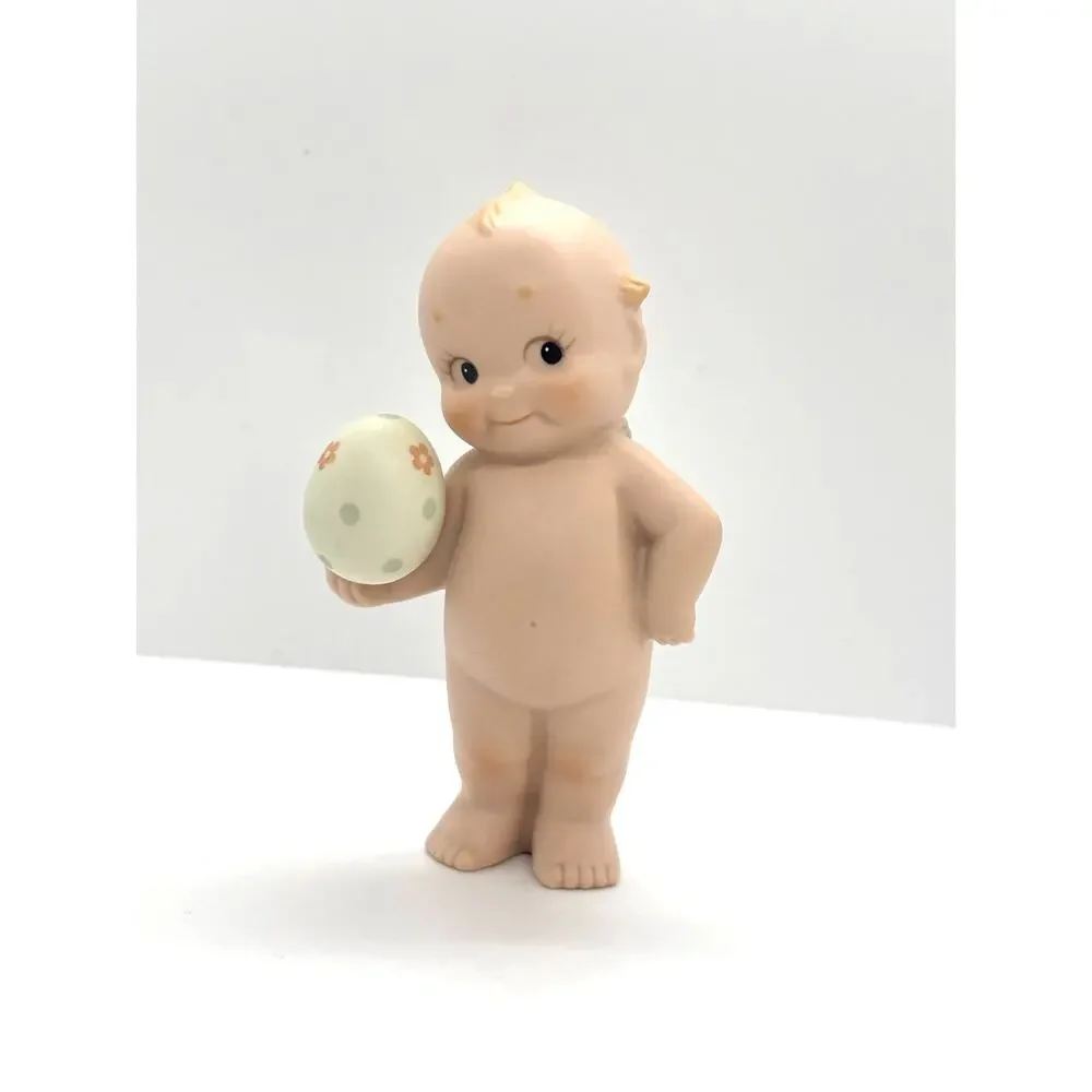 VTG 1992 Jesco/Enesco Rose O'Neill Porcelain Kewpie Doll Figurine, Easter Egg